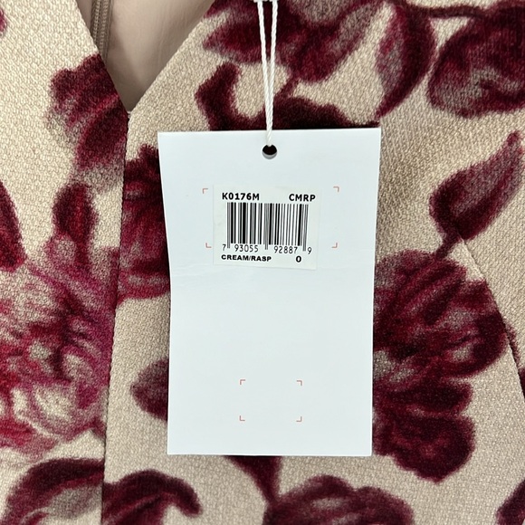 Gal Meets Glam Edith Cream Pink Floral Midi Fit & Flare Dress - Picture 7 of 7